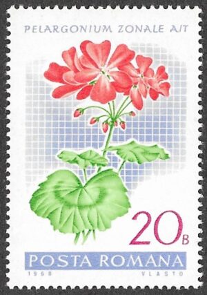 Romania. 1968 Flowers - Geraniums. 20B. MNH. Mi 2687