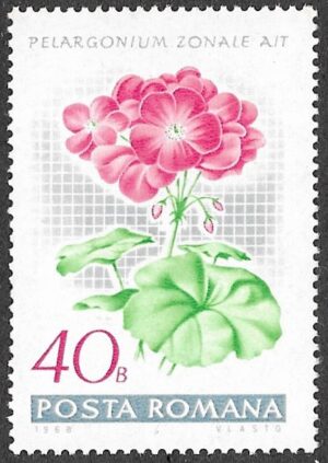 Romania. 1968 Flowers - Geraniums. 40B. MNH. Mi 2688