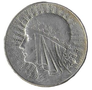 Poland. 1933. 5 Zlotys Polonia. Silver (.750). 11.33g. Au. C399. RI.10
