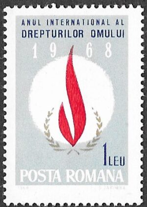 Romania. 1968 International Year of Human Rights. 1L. MNH. Mi 2674