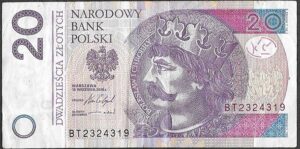 Poland. 2016. 20 Zlotys. XF. P184. B40. RI.12