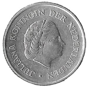 Netherlands Antilles. 1970. ¼ Gulden - Juliana. Silver (.640). 3.57g. XF. C406. RI.8