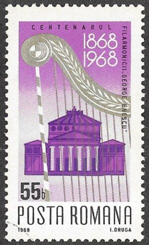 Romania. 1968 The 100th Anniversary of the George Enescu Philharmonic Orchestra. 55B. Cancelled. Mi 2713