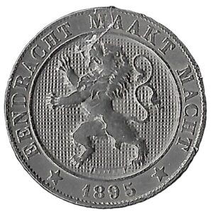 Belgium. 1895. 5 Centimes - Léopold II Dutch text. Copper-Nickel. 2.78g. XF. C407. RI.15
