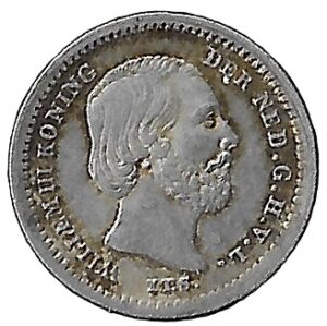 Netherlands. 1850. 5 Cents - Willem III. Silver (.640). 0.68g. XF. C401. RI.11
