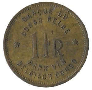 Belgian Congo. 1944. ½ Anna - George VI. 2.96g. Brass. F. C425. RI.7