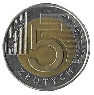 Poland. 1994. 5 Zlotys. Bimetallic. 6.53g. XF. C410. RI.4