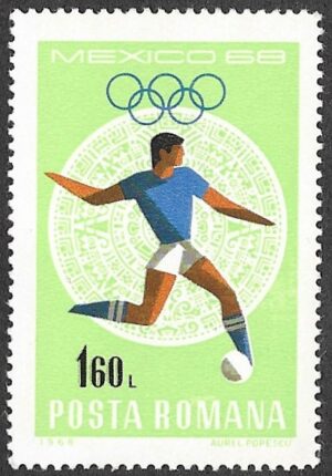 Romania. 1968 Olympic Games - Mexico City, Mexico. 1.60L. MNH. Mi 2704