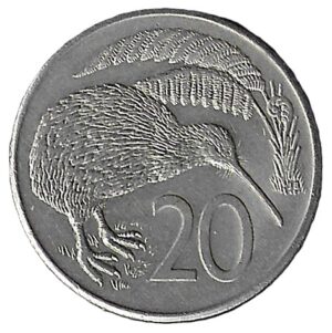 New Zealand. 1981. 20 Cents - Elizabeth II 2nd portrait. 11.28g. Copper-Nickel. XF. C501. RI.4