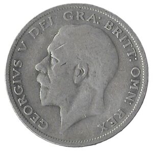 United Kingdom. 1928. ½ Crown - George V 4th type. 13.76g. Silver (.500). F. C459. RI.6