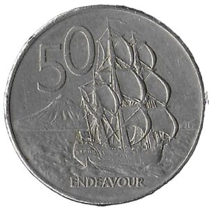 New Zealand. 1982. 50 Cents - Elizabeth II 2nd portrait. 13.74g. Copper-Nickel. XF. C502. RI.5