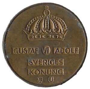 Sweden. 1964. 2 Öre - Gustaf VI Adolf. 3.97g. Bronze. VF. C524. RI.4