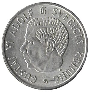 Sweden. 1952. 2 Kronor - Gustaf VI Adolf. 14.03g. Billon. Unc. C499. RI.11