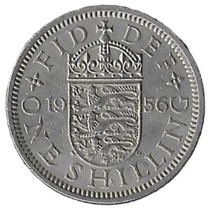 Great Britain. 1956. 1 Shilling - Elizabeth II Scottish shield. 5.58g. Copper-Nickel. XF. C514. RI.3