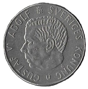 Sweden. 1973. 1 Krona - Gustaf VI Adolf. 6.95g. Copper-Nickel. XF. C511. RI.3