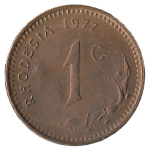 Rhodesia. 1977. 1 Cent. 4.09g. Bronze. XF. C557. RI.6