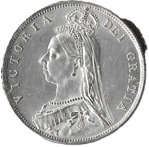 United Kingdom. 1887. ½ Crown - Victoria 2nd portrait. 14.14g. Silver (.925). Unc. C565. RI.10