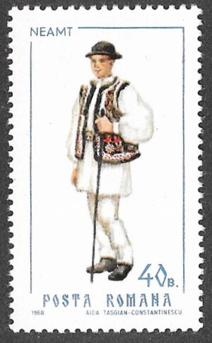 Romania. 1968 Folk Costumes. 40B. MNH. Mi 2733