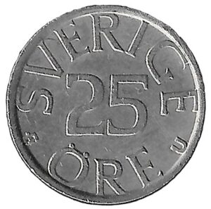 Sweden. 1978. 25 Öre - Carl XVI Gustaf. 2.18g. Copper-Nickel. XF. C551. RI.5