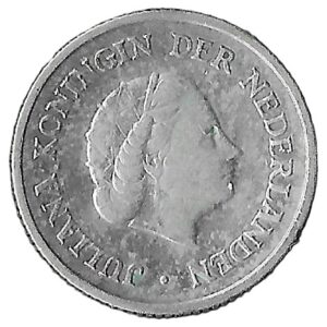 Netherlands Antilles. 1956. ¼ Gulden - Juliana. 3.54g. Silver (.640). XF. C544. RI.8