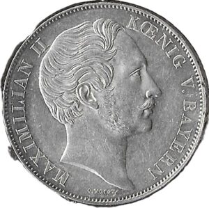 Germany. Kingdom of Bavaria. 1852. 2 Gulden - Maximilian II. 21.21g. Silver (.900). Unc. C566. RI.63