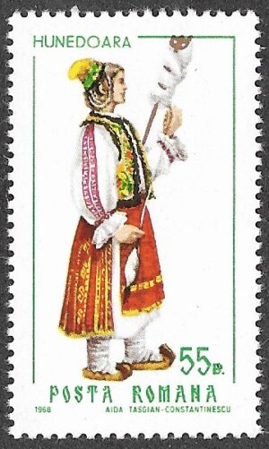 Romania. 1968 Folk Costumes. 55B. MNH. Mi 2734