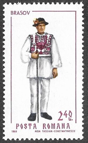 Romania. 1968 Folk Costumes. 2.40L. MNH. Mi 2737