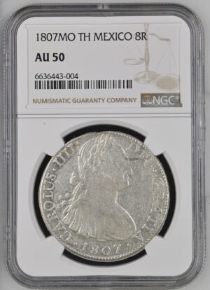 Mexico. 1807. 8 Reales - Charles IV. 27.07g. Silver (.903). Au. C562. RI.14