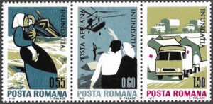 Romania. 1970 Flood Victims Aid. MNH. Mi 2883-2885
