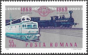 Romania. 1969 The 100th Anniversary of the Romanian Rail. 55B. MNH. Mi 2803