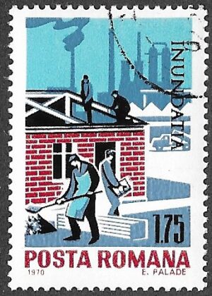 Romania. 1970 Flood Victims Aid. 1.75L. Cancelled. Mi 2886