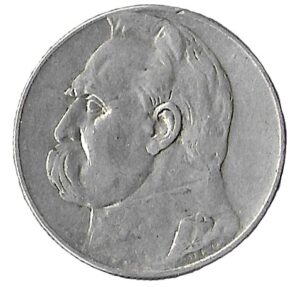 Poland. 1934. 5 Zlotys Józef Piłsudski. 10.93g. Silver (.750). VF. C591. RI.15