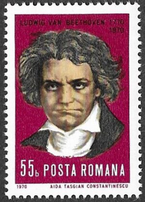 Romania. 1970 The 200th Anniversary of the Birth of Ludwig Van Beethoven, 1770-1827. 55B. MNH. Mi 2895