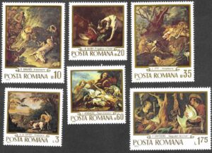 Romania. 1970 Paintings with Hunting Motives. MNH. Mi 2876-2881