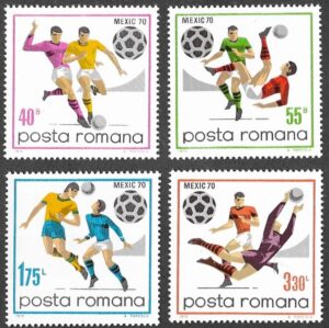 Romania. 1970 Football World Cup - Mexico. MNH. Mi 2842-2845
