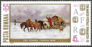 Romania. 1970 Stamp Day. 55B+45B. MNH. Mi 2894