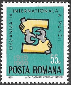 Romania. 1969 The 50th Anniversary of the International Labour Organization (ILO). 55B. MNH. Mi 2763