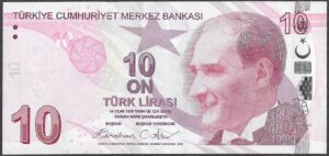 Turkey. 2009. 10 Lira. AU. P223. B42. RI.7