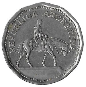 Argentina. 1962. 10 Pesos. 5.03g. Nickel clad steel. XF. C608. RI.4