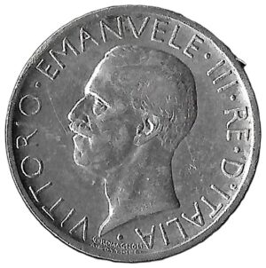 Italy. 1928. 5 Lire - Victor Emmanuel III. 4.95g. Silver (.835). VF. C622. RI.6