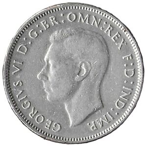 Australia. 1944. 1 Florin - George VI. 11.30g. Silver (.925). XF. C624. RI.8