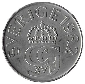 Sweden. 1982. 5 Kronor - Carl XVI Gustaf. 9.55g. Copper-Nickel. Unc. C629. RI.3