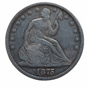 United States. 1875. ½ Dollar "Seated Liberty Half Dollar" without date arrows. 12.40g. Silver (.900). F. C626. RI.18