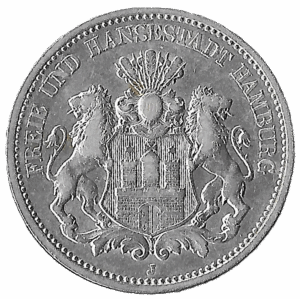 Germany. Hamburg. 1876. 2 Mark. 11.08g. Silver (.900). XF. C613. RI.31