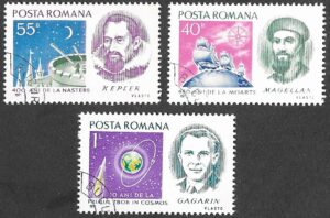 Romania. 1971 Personalities. Cancelled. Mi 3001-3003