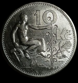 Czechoslovakia. 1930. 10 Korun. 10.10g. Silver .700. Au. C643. RI.10