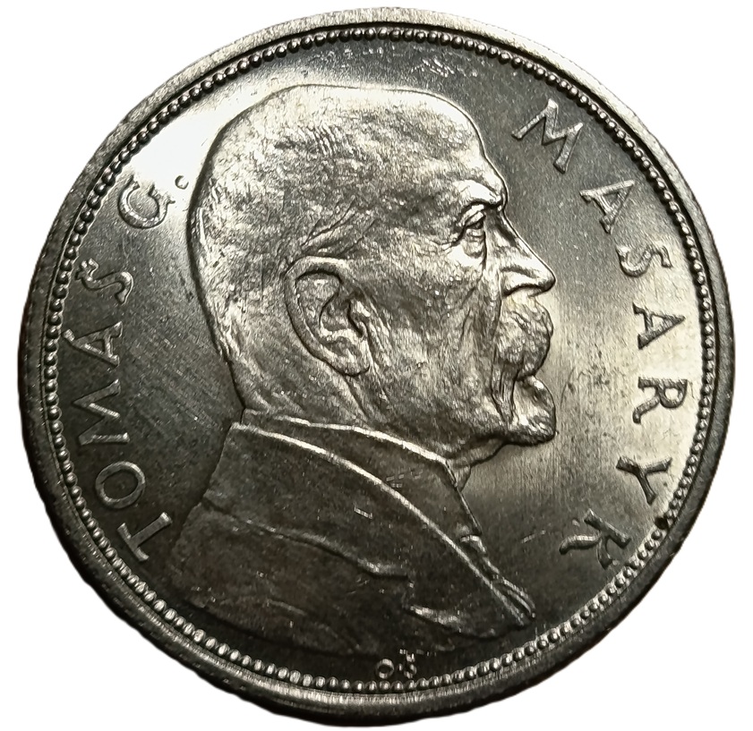 Czechoslovakia. 1928. 10 Korun Tomáš Masaryk. 10.04g. Silver .00. Au. C641. RI.12