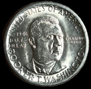 USA. 1946. ½ Dollar Booker T. Washington Memorial. 12.56g. Silver .900. Au. C660. RI.12