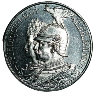 Germany. 1901. 2 Marks - William II Kingdom of Prussia. 11.12g. Silver .900. Au. C651. RI.10