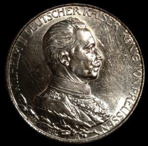 Germany. Prussia. 1913. 2 Marks - William II. 11.11g. Silver .900. Au. C655. RI.15